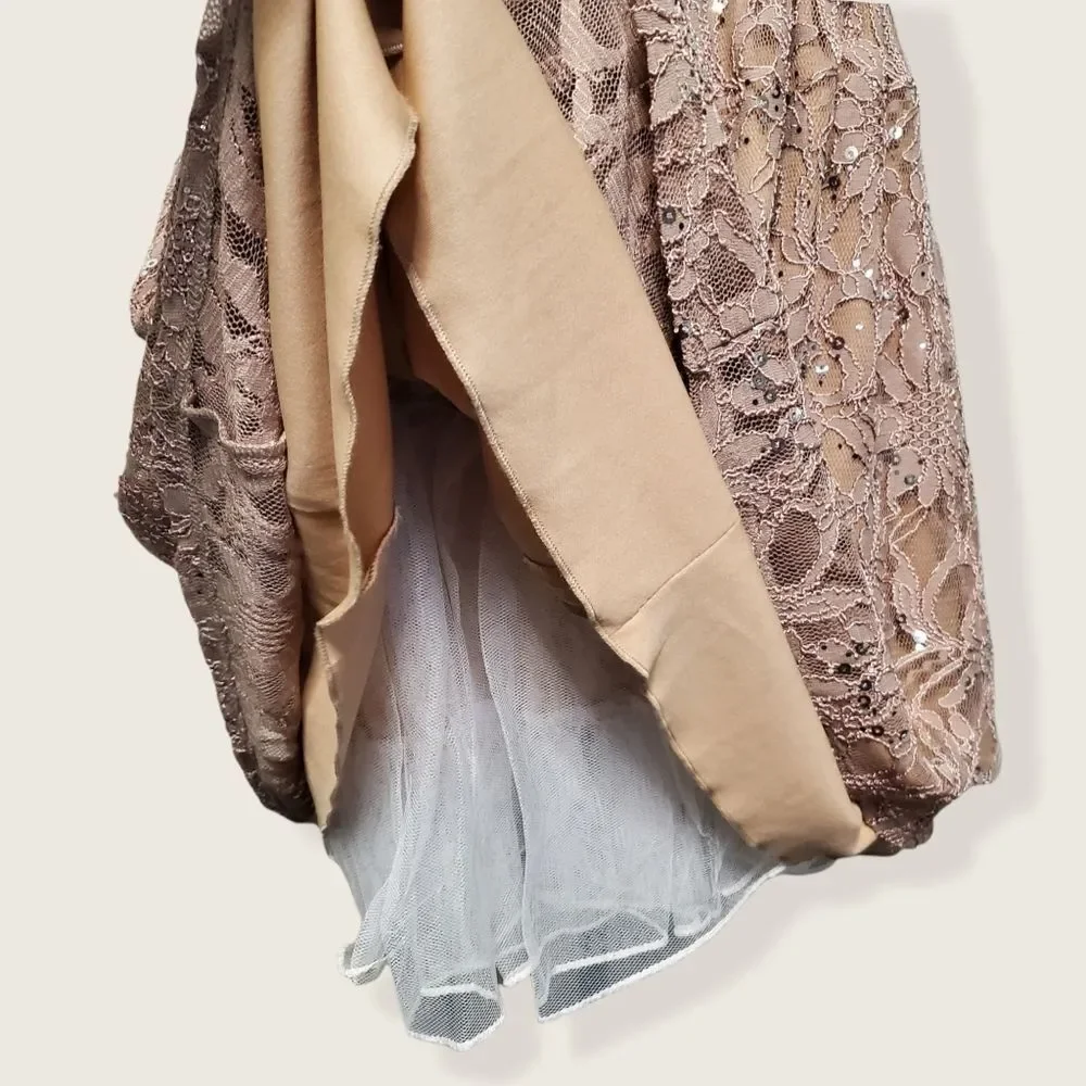 Sequins Lace Cutout Sleeveless Dress - Picture 5 of 9